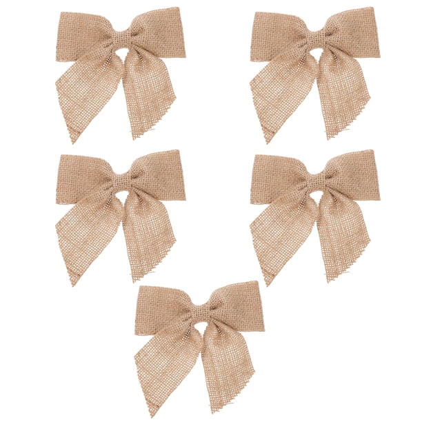 KAKOWELY 5 piezas de adornos navideños con lazos hechos a mano para bodas.