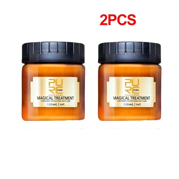 Mascarilla de tratamiento mágico PURC para mujer, 2 unids/lote, queratina, alisar, restaurar, suavizar 5 segundos, repara el cabello dañadoCHINA Gao Jinjia LED