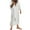 White, variant on Tqyyweavej Beach Cover Up for Women Plus Size 3/4 Length Sleeve White Dresses V Neck Loose Swimsuit Coverup for Women with Botton