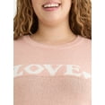 thumbnail image 4 of Terra & Sky Women's Plus Printed Pullover Sweater with Long-Sleeves, Midweight, Sizes 0X-5X, 4 of 5