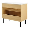thumbnail image 4 of Sink Vanity Cabinet, White Oak, Wood, Hotel Bedroom Bathroom, Modern Contemporary HB36422, 4 of 15
