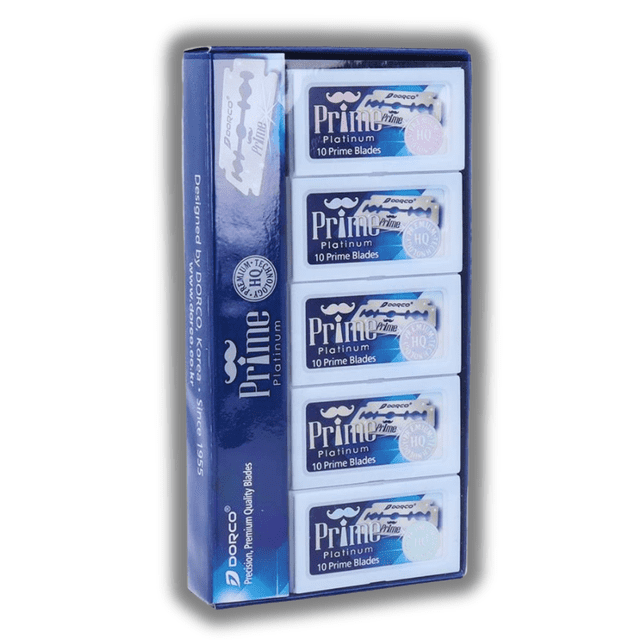 Blades Dorco Prime Platinum 10 para Shave Soft Hair 100 unidades