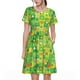 thumbnail image 1 of Balery St. Patrick's day Vestidos sueltos de manga corta para mujer, vestidos de verano 2025, vestidos casuales de corte A con vuelo., 1 of 6