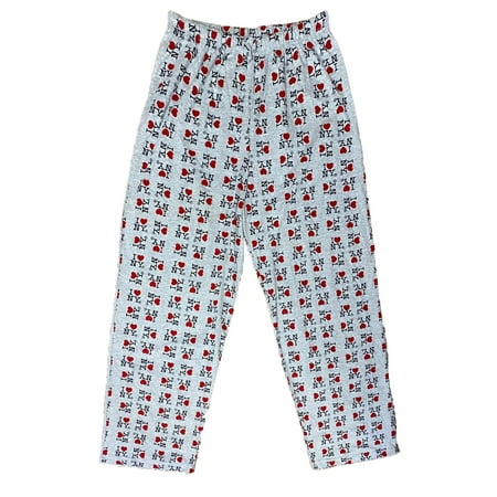 

I Love New York All Over Printed Adult Pajamas Heather Grey XL