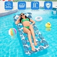 thumbnail image 6 of Inflatable Pool Floats Raft Water Hammock Lounge Adults, Inflatable Pool Floats Adult Size 73 x 34in, 6 of 7