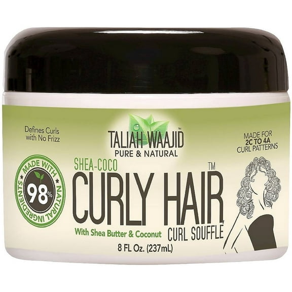 Taliah Waajid Pure & Natural Shea-Coco Curly Hair Curl Souffle 8 oz (Pack of 2)