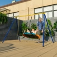 thumbnail image 2 of Gymax 660 LBS Heavy-Duty Metal Swing Frame Extra Large Swing Stand for Kids and Adults, 2 of 9