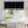 thumbnail image 4 of Black White Valances for Windows, 42 x 18in, Geometric Greek Key Bordered Abstract Art Rod Pocket Kitchen Valance Curtain Light Filtering Window Treatments for Living Room Bedroom, 1 Panel, 4 of 7