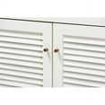 thumbnail image 5 of Coolidge Modern White and Walnut Finished 4-Shelf Wood Shoe Storage Cabinet with Drawer, 5 of 6