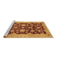 thumbnail image 2 of Ahgly Company Machine Washable Indoor Square Abstract Brown Modern Area Rugs, 7' Square, 2 of 4