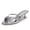 Silver, variant on LuckLilac Women's 2 inch Sandals Slip-On Slide, Open Toe, Thin Low Heel Casual Party Wedding Holiday Wear,Black, 8.5M