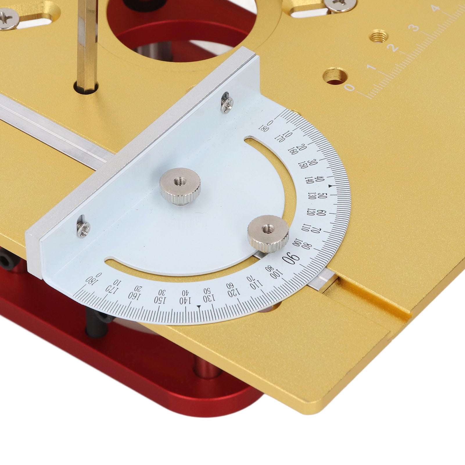 Yajisi Manual Lifting Router System Kit Aluminum Alloy Stainless Steel 2in Lift Stroke Universal Woodworking Router Table Base, 11.8x9.8x9.8in