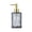 Gray, variant on Ohmyroo Textured Glass Dispenser Bottle 6.9in Hot Pink Pump Style 380ml Liquid Soap Lotion Container
