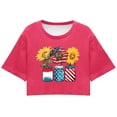 thumbnail image 4 of TSADFHJI Tunique d'Hiver pour Femmes Hauts Courts Décontractés Mode Imprimé Col Rond Manches Courtes T-Shirt S, 4 of 4