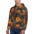 thumbnail image 3 of Naloa Sunflowers Men's Casual Hooded Collar Drawstring Hoodies Pullover Sweatshirts Casual Long Sleeve Shirts-Medium, 3 of 7