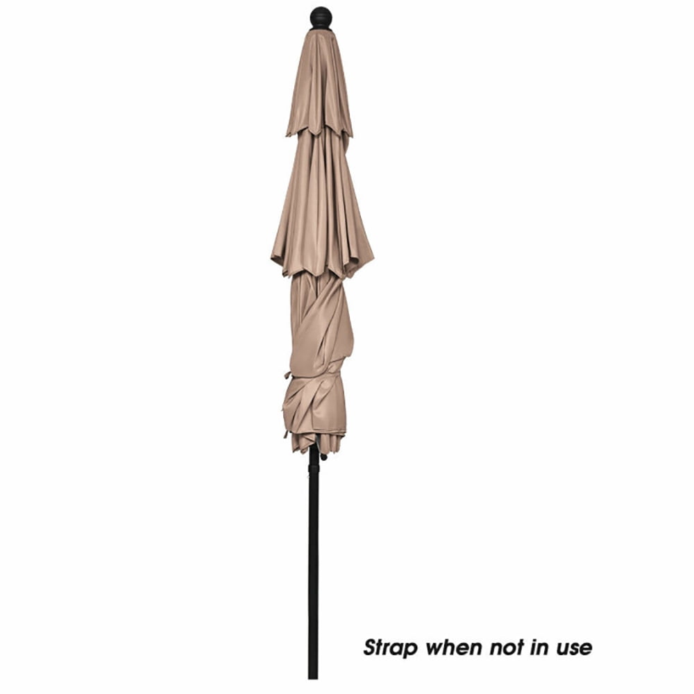 Aimee Lii 10ft 3 Tier Patio Umbrella Aluminum Sunshade Shelter Double Vented without Base, Sunbrella Patio Umbrellas, Beige Aimee Lii 10ft 3 Tier Patio Umbrella Aluminum Sunshade Shelter Double Vented without Base, Sunbrella Patio Umbrellas, Beige