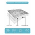 thumbnail image 5 of Quilts Full Size Bedding Set, Shabby Grey Lightweight Quilted Comforter, Oil Painting Vintage Art Gray White Soft Reversible Bedspread Coverlet with Pillow Covers for All Season, 78" x 90", 5 of 7