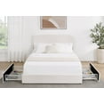 thumbnail image 2 of Lisonu Queen Size Boucle Upholstered Platform Bed with 4 Storage Drawers, Curved Tufted Headboard, 1000LBS (Ivory), 2 of 13
