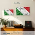 thumbnail image 4 of Elephant Stock Creased Italian Flag Wall Art - Horizontal Multi Panel Canvas - Living Room Wall Decor - Flags Multi Panel - Green And Red Decor - 33" x 20", 4 of 8
