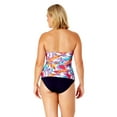 thumbnail image 2 of Anne Cole Womens Twist-Front Bandeau Ta White Print XS, 2 of 6