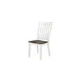 thumbnail image 4 of Maykoosh Renaissance Romance Slat Back Dining Chairs, Espresso and White (Set of 2), Ergonomic Contoured Seat with Classic Stick Back Design, Solid Asian Hardwood Construction, 4 of 6