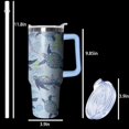 thumbnail image 2 of Sea Turtle Tumbler with Handle and Straw, 40oz Ocean Travel Coffee Mug Water Bottle with Lid and Straw, Stainless Steel Insulated Cup, Birthday Gifts for Women Animal Lovers, 2 of 6