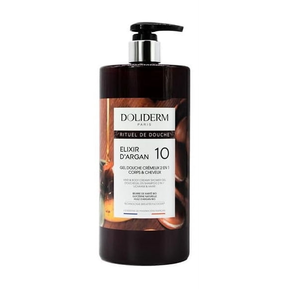 Doliderm Paris - Gel de ducha cremoso 33.8 onzas líquidas (Elixir de argán)