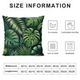 thumbnail image 5 of COMIO  Throw Pillow Covers Green Tropical Palm and Banana Leaves Watercolor Decorative,Square Cushion Case for Home Sofa Couch White, 5 of 5