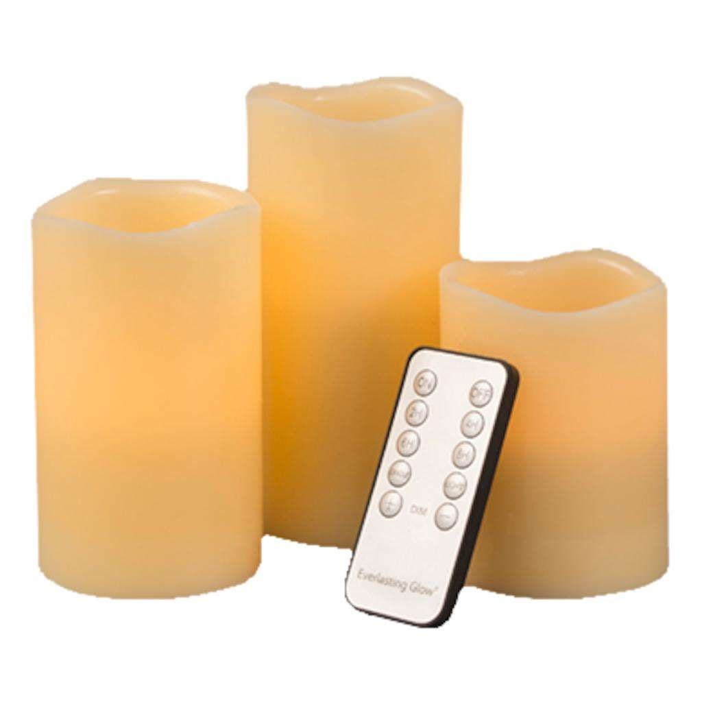 Gerson 43240 4, 5 and 6" Ivory Remote Control (Vanilla Scent) Wavy