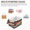 thumbnail image 6 of Yayeee Collapsible Cube Storage Bin with Lid Fabric Closet Decorative Basket with Handles, Artistic Desert Pattern, 6 of 7