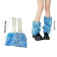 thumbnail image 3 of ZPAQI Thick Knitted Leg Warmers for Party Costume Tie Dye Plush Boot Toppers, 3 of 18