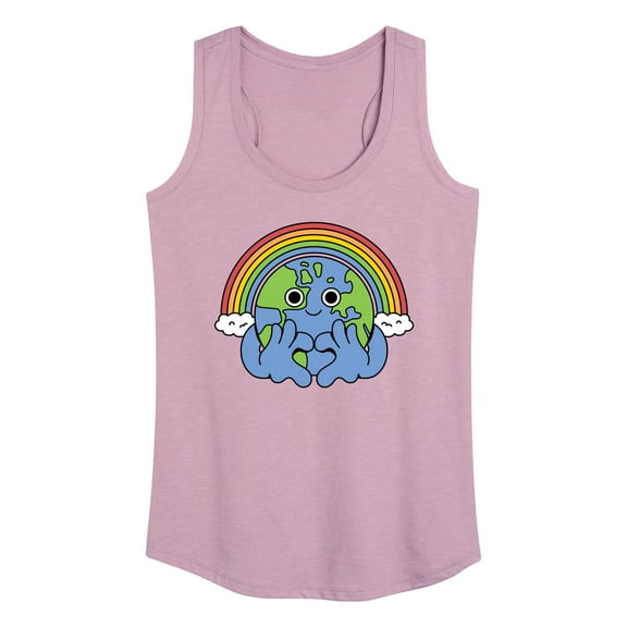 Instant Message - Earth Pride - LGBT Pride Ally - Women's Racerback Tank Top