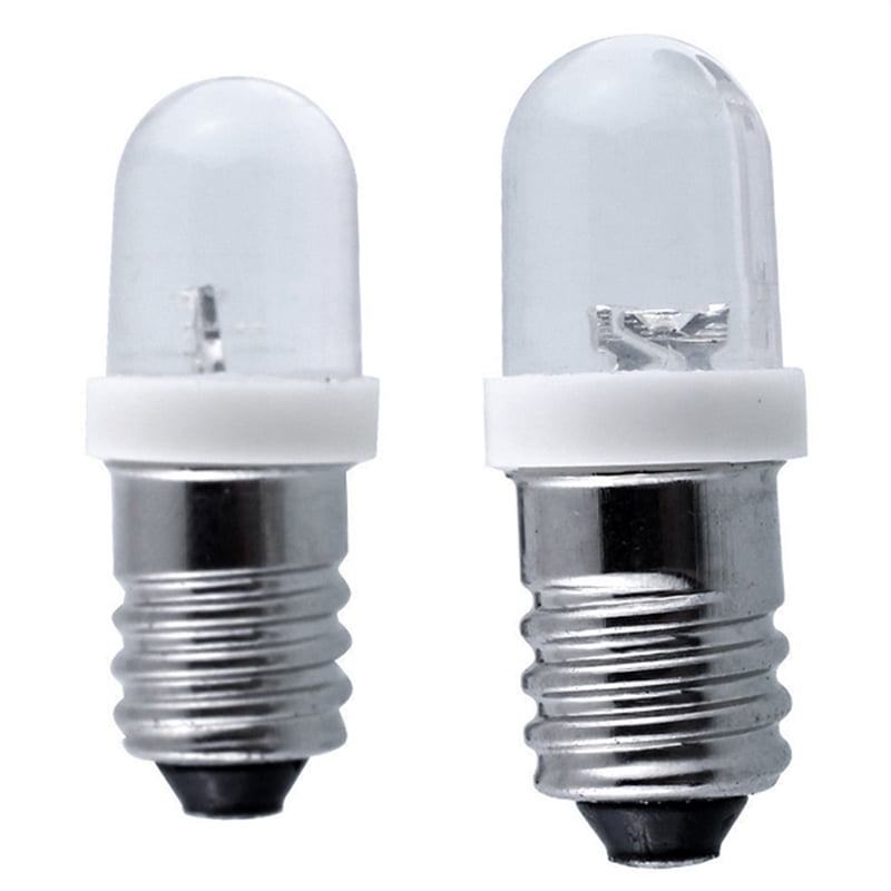 1/5/10PCS E10 LED Lights Bulbs Screw Mini White Replacement Work Flashlight Bulb 