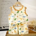 thumbnail image 2 of Vividxx Boys Outfits Sets Everyday Home Outdoor Activities And Sleepwear Sleeveless Tops Shorts Outfits Sets Versatile And Comfortable For Summer Solid Color Holiday Dailywear, 2 of 9