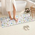 thumbnail image 4 of Pioneer Flower Floral Print Pattern Bathroom Rugs Mat, Non Slip Microfiber Bathroom Rug with Rubber Backing, Soft Mats for Bathroom Floor Tub Shower, 24"x60", 4 of 5