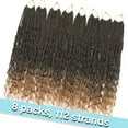 thumbnail image 2 of Goddess Box Braids Crochet Hair 18 Inch Boho Crochet Braids for Black Women 8 Packs Bohemian Box Braids Crochet Braids Synthetic Crochet Hair (18inch(Pack of 8), 1B/27#), 2 of 13