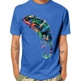 thumbnail image 2 of T-Shirts for Men Crewneck Short Sleeve Graphic Crew Neck Relaxed Fit T-Shirt（Blue Size:S-4XL), 2 of 5