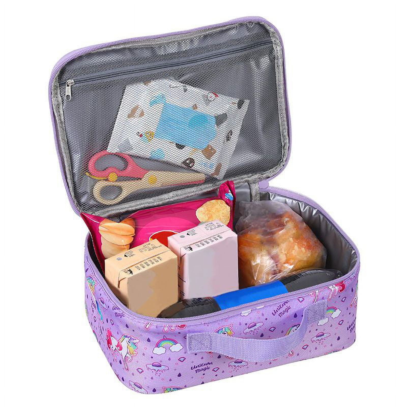 SJENERT Cute Unicorn Lunch Box, Lunch Tote Bag Lunch Box Container Bento  Boxes for Children Girls and Boys, School Picnic Travel Outdoors 