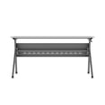 thumbnail image 5 of Emma + Oliver Heavy-Duty Flip Top Training Table with Nesting Design, Privacy Panel, Y-Legs, 1" Gray Tabletop, Gray Metal Frame - 60" x 24", 5 of 13