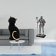thumbnail image 2 of Figura de escritorio, estatua de gato, estatua de caballero, figura decorativa, adorno de resina, adecuada para estante, escritorio, oficina, decoraci, 2 of 8