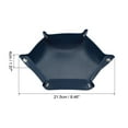 thumbnail image 2 of REGALWOVEN Leather Valet Tray Foldable Catchall Holder for Desktop Storage Blue, 2 of 7
