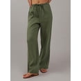 thumbnail image 6 of Amazhiyu Womens Pure Linen Summer Drawstring Flowy Wide Leg Pants with Pockets, 6 of 9