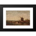 thumbnail image 2 of Félix Ziem 18x13 Black Modern Framed Museum Art Print Titled - Hollande, Le Moulin (1853), 2 of 5