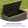 thumbnail image 5 of Uforic 100-Gallon Resin Deck Box, Lockable Outdoor Storage, Waterproof, Light Brown, for Patio & Garden, 5 of 6