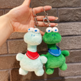 thumbnail image 3 of Plush Dinosaur Key Chain Stuffed Animal Toys Backpack Decorations Pendant Key Ring (Blue), 3 of 4