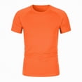 thumbnail image 4 of NIEWTR Baby Toddler Solid Color Short Sleeve T-Shirts for Boys Boys Summer Basic Cotton Crewneck Tee Shirt Tops（Orange,3-4 Years), 4 of 7