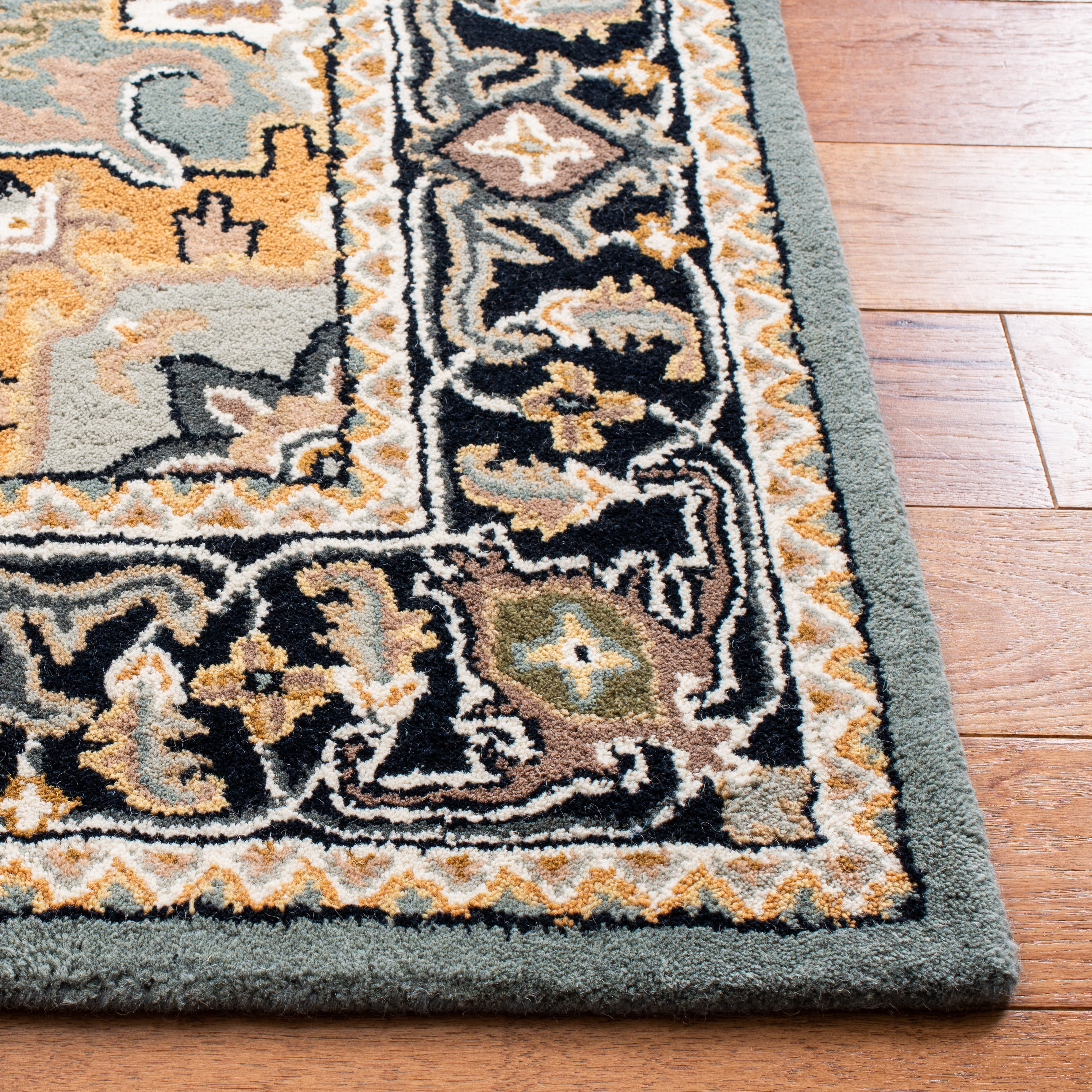Safavieh Heritage York Oriental Wool Runner Rug, Gray/Green, 2'3" x 14'