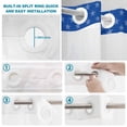 thumbnail image 3 of No Hook Shower Curtain with Built-in Rings - Red White Blue Patriotic Stars Washable Waterproof Fabric Bathroom Curtains for Hotel,Rentals, Stall 48 X 72 Inch , Eucalyptus Leaves Poppy, 3 of 9