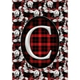 thumbnail image 2 of America Forever Elegant Red And Black Plaid Monogram C Garden Flag, 12.5 x 18 inch Double Sided, Buffalo Plaid Initial Flag, Floral Tartan Banner, Personalized Fall Winter Decor, Letter C Yard Flag, 2 of 5