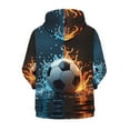 thumbnail image 2 of Uourmeti 3D Water Soccer Kids Lightweight Zip Up Hoodie Long Sleeve with Pockets Comfy Casual Outerwear Youth Size 14 16, 2 of 6